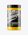 Glossy Plastic Protein Jar Mockup Glossy Plastic Protein Jar Mockup
