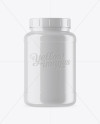 Glossy Plastic Protein Jar Mockup