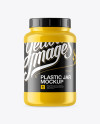 Glossy Plastic Protein Jar Mockup Glossy Plastic Protein Jar Mockup