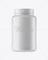 Matte Plastic Protein Jar Mockup