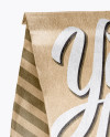 Glossy Kraft Paper Bag Mockup - Half Side View