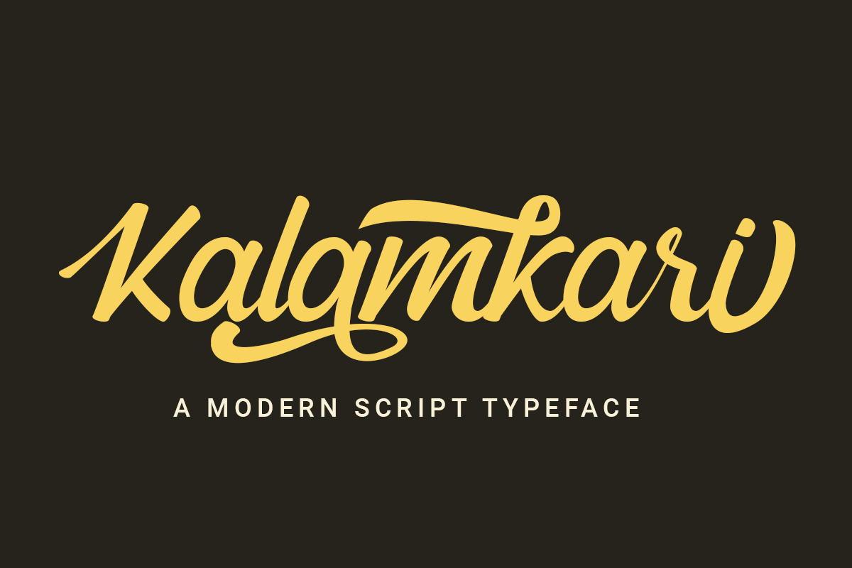 Kalamkari - A Modern Script Typeface