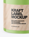 Glossy Jar with Kraft Paper Label Mockup