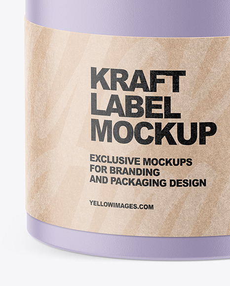 Matte Jar with Kraft Paper Label Mockup