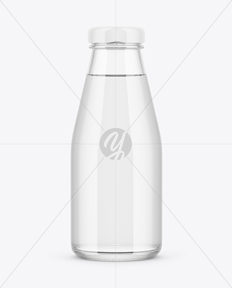 300ml Clear Glass Water Bottle Mockup