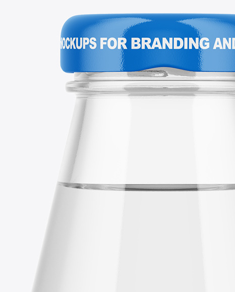 300ml Clear Glass Water Bottle Mockup