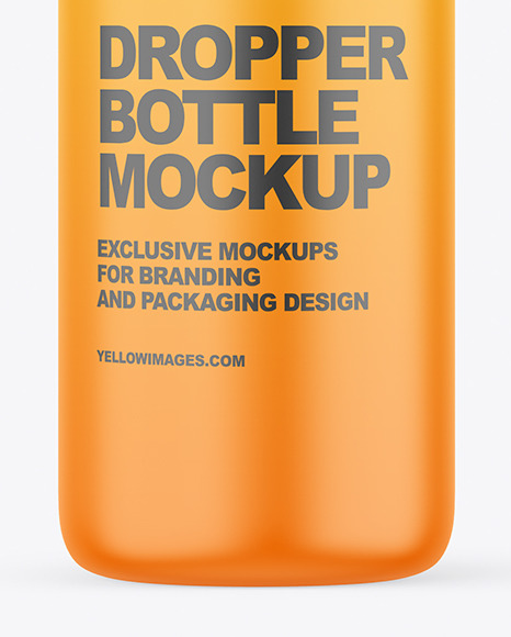 Matte Plastic Dropper Bottle Mockup