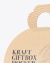 Kraft Gift Box W/ Handle Mockup