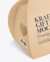 Kraft Gift Box W/ Handle Mockup