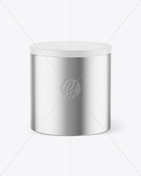 Metallic Jar with Kraft Paper Label Mockup