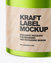 Metallic Jar with Kraft Paper Label Mockup