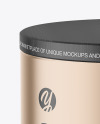 Metallic Jar with Kraft Paper Label Mockup