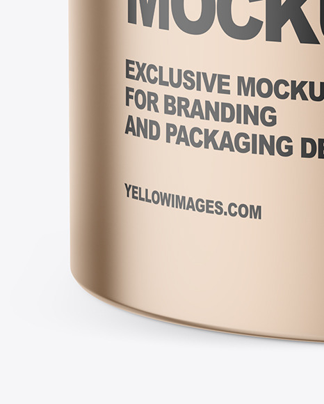 Metallic Jar with Kraft Paper Label Mockup