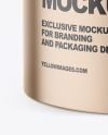 Metallic Jar with Kraft Paper Label Mockup