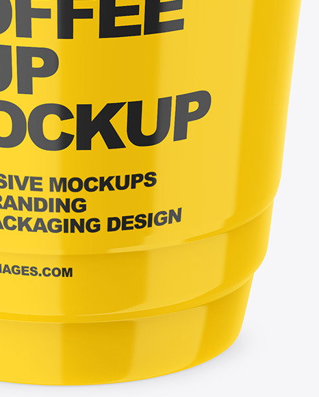 Glossy Coffee Cup Mockup