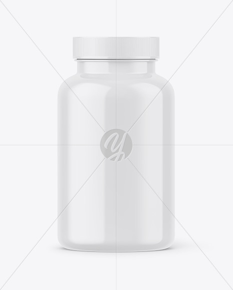 Glossy Plastic Jar Mockup