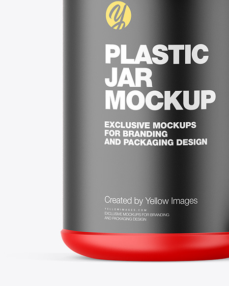 Opened Matte Plastic Jar Mockup