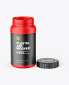 Opened Matte Plastic Jar with Cap Mockup