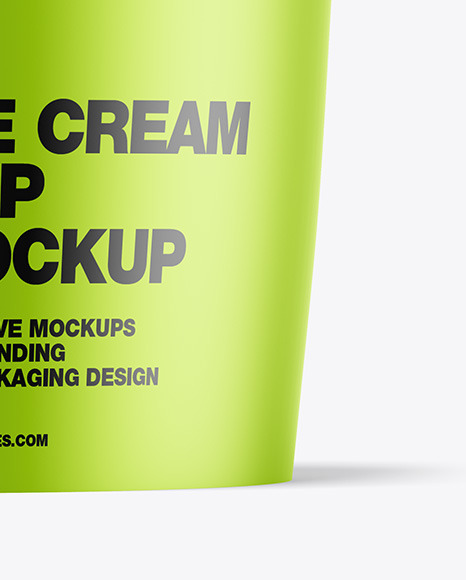 Metallic Ice Cream Cup Mockup