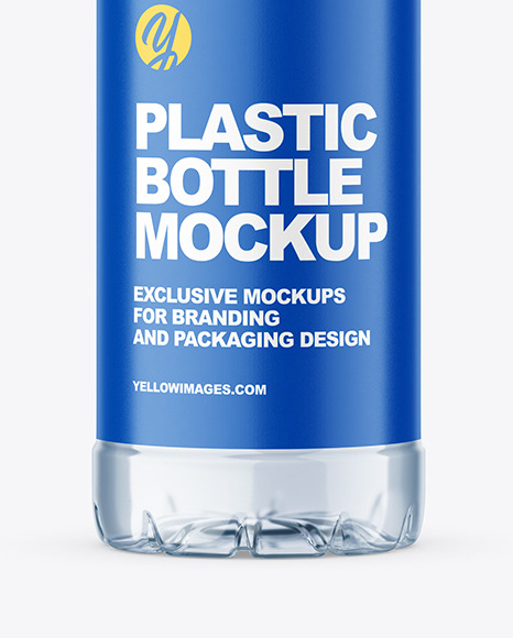 Blue Plastic Water Bottle Mockup