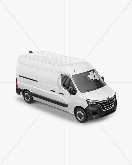 Panel Van Mockup - Half Side View