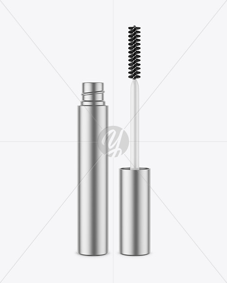 Opened Metallic Mascara Tube Mockup