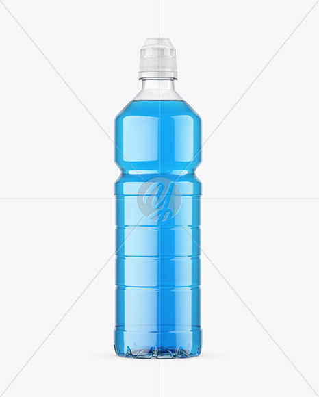 Clear Plastic Drink Bottle Mockup
