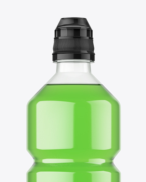 Clear Plastic Drink Bottle Mockup