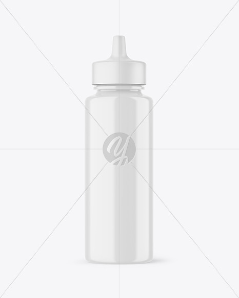 Glossy Sauce Bottle Mockup