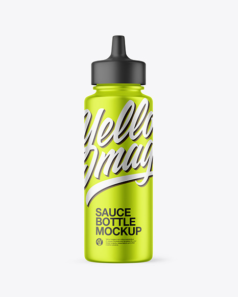 Metallic Sauce Bottle Mockup