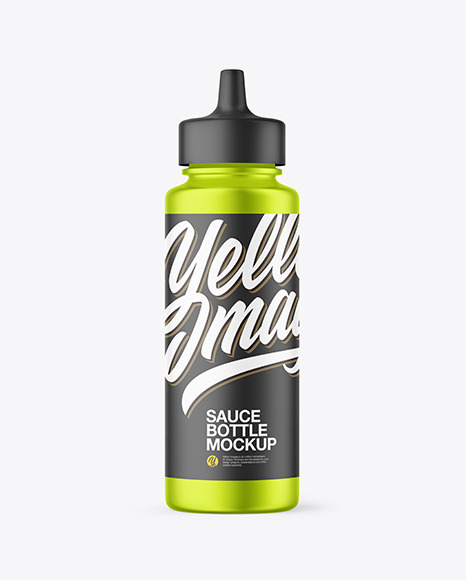 Metallic Sauce Bottle Mockup