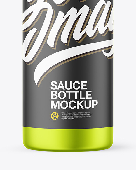 Metallic Sauce Bottle Mockup