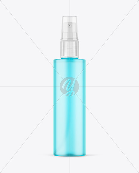 Colored Frosted Spray Bottle Mockup