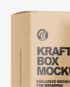 Glossy Plastic Dropper Bottle & Kraft Box Mockup