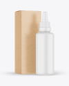 Matte Plastic Dropper Bottle & Kraft Box Mockup