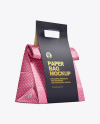 Metallic Paper Bag in Matte Paper Carton Holder with Handle