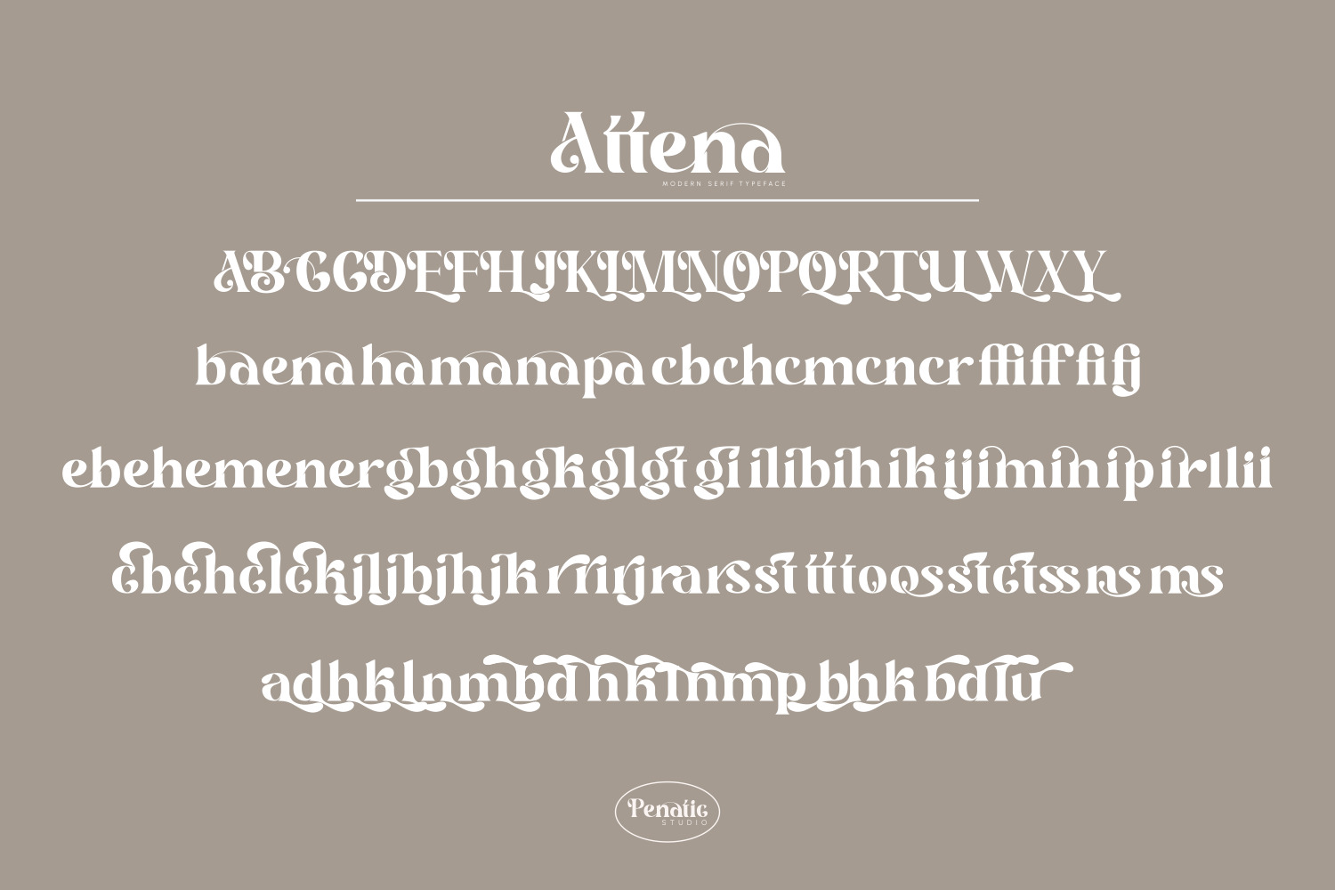 Attena - modern serif typeface