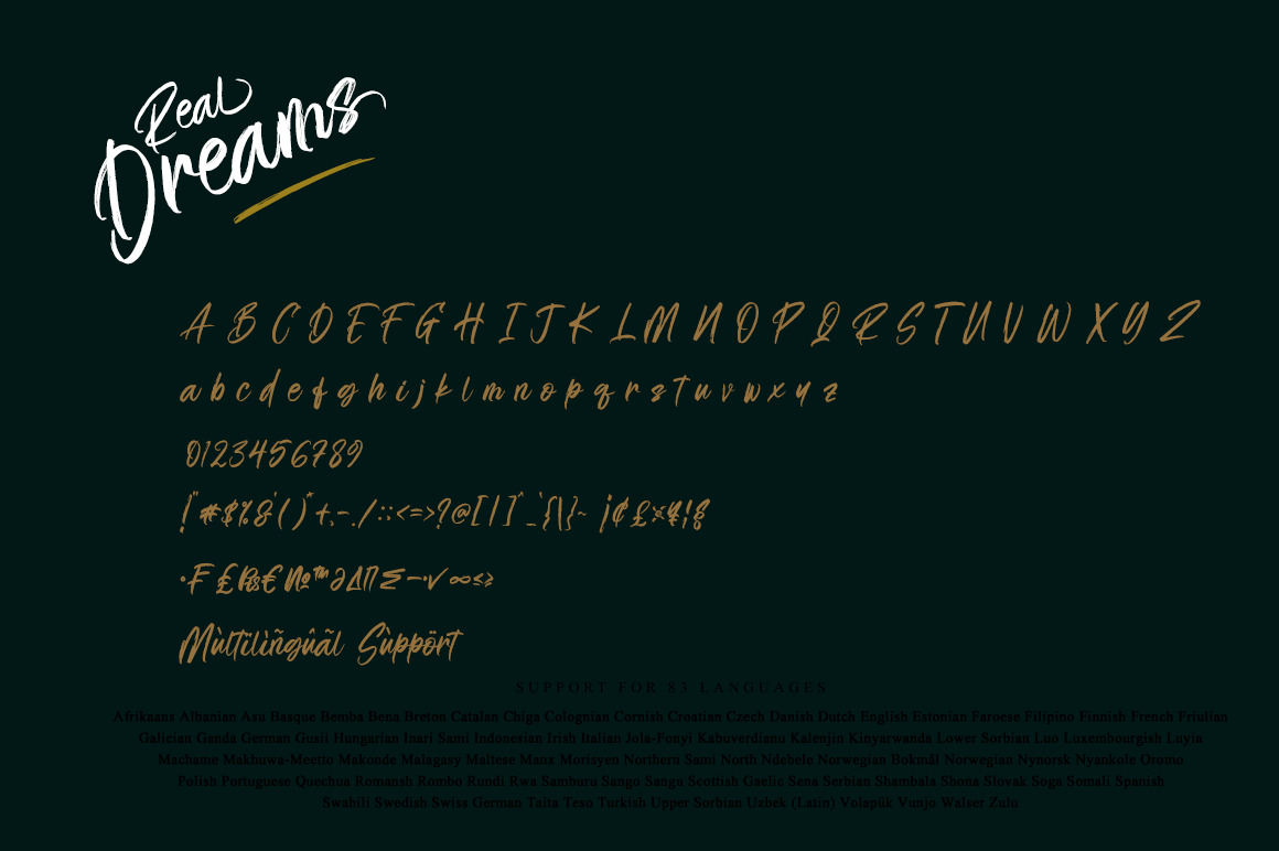 Real Dreams Font Real Dreams Font