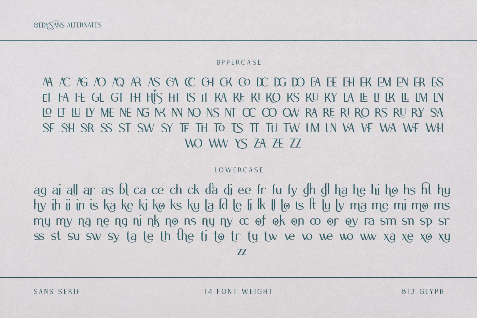 Qedysans Typeface Qedysans Typeface