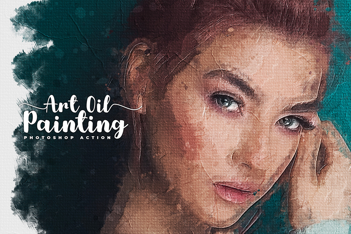 realistic oil painting photoshop action download