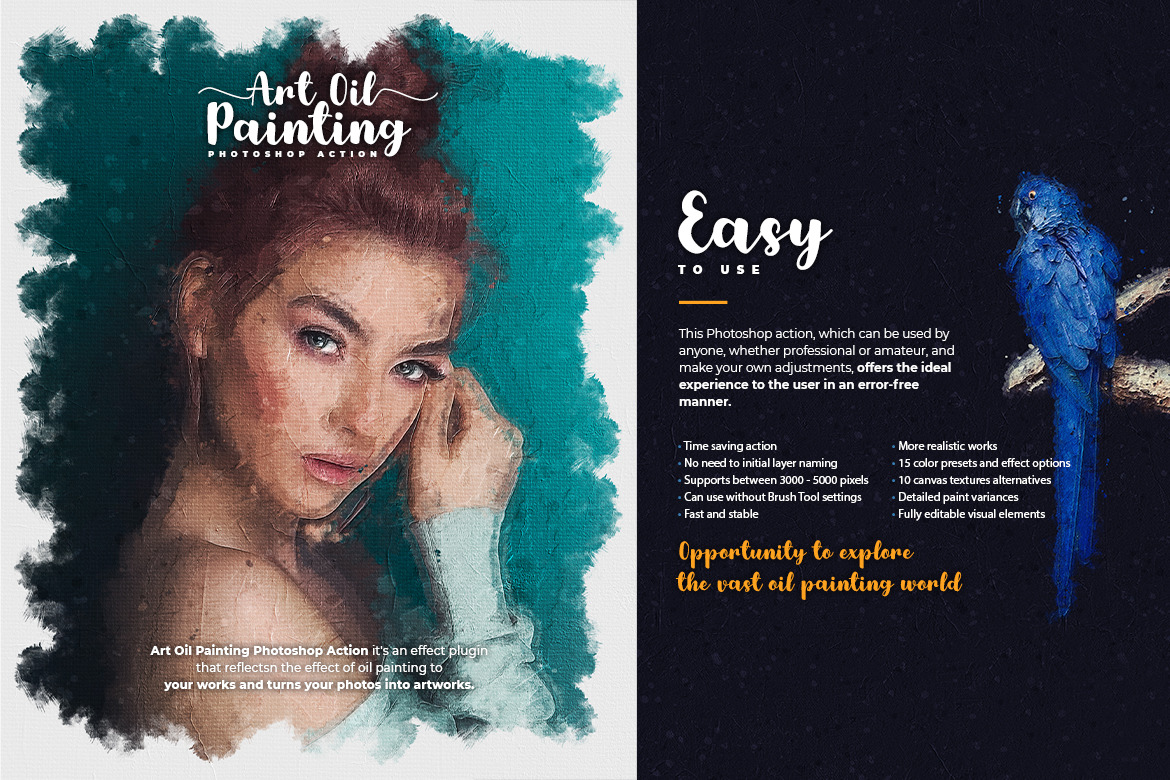 Art Oil Painting Photoshop Action Art Oil Painting Photoshop Action