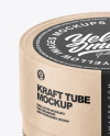 Kraft Paper Tube with Label Mockup