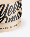 Kraft Paper Tube with Label Mockup