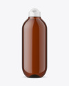 Amber Plastic Cosmetic Bottle Mockup