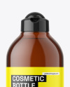 Amber Plastic Cosmetic Bottle Mockup Amber Plastic Cosmetic Bottle Mockup