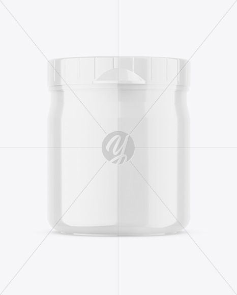 Glossy Cosmetic Jar Mockup