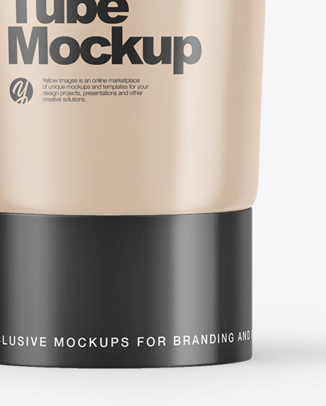 Glossy Cosmetic Tube Mockup