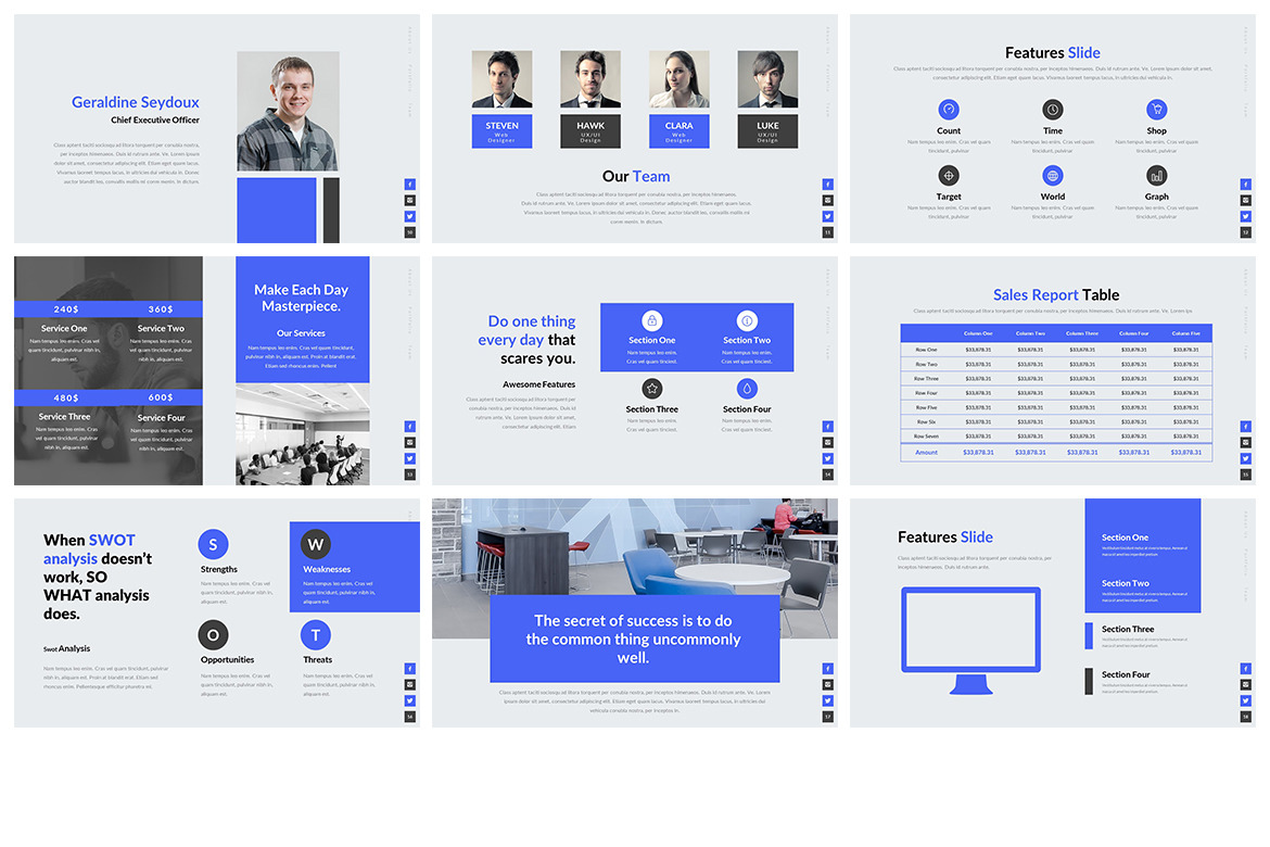 One Business PowerPoint Template