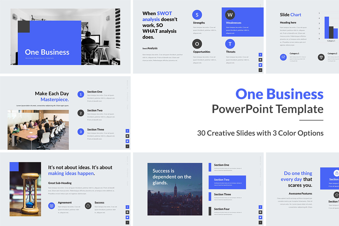 One Business PowerPoint Template One Business PowerPoint Template