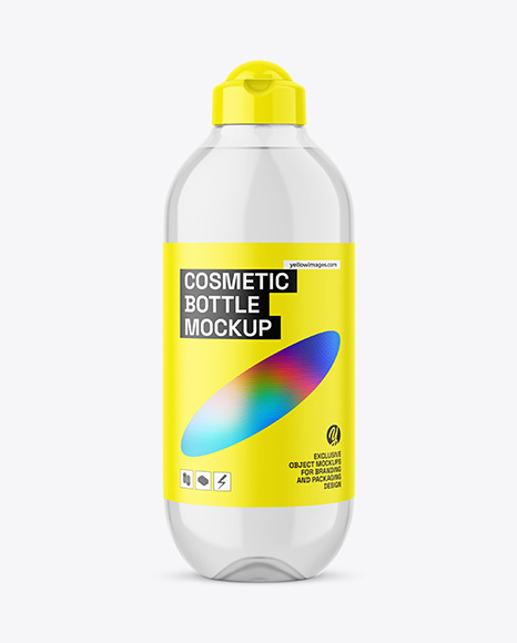 Clear Plastic Cosmetic Bottle Mockup - Clear+Plastic+Bottle+Mockup